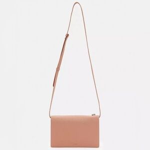ALL SAINTS Fetch Matte Pebbled Leather Crossbody Wallet Convertible Bag